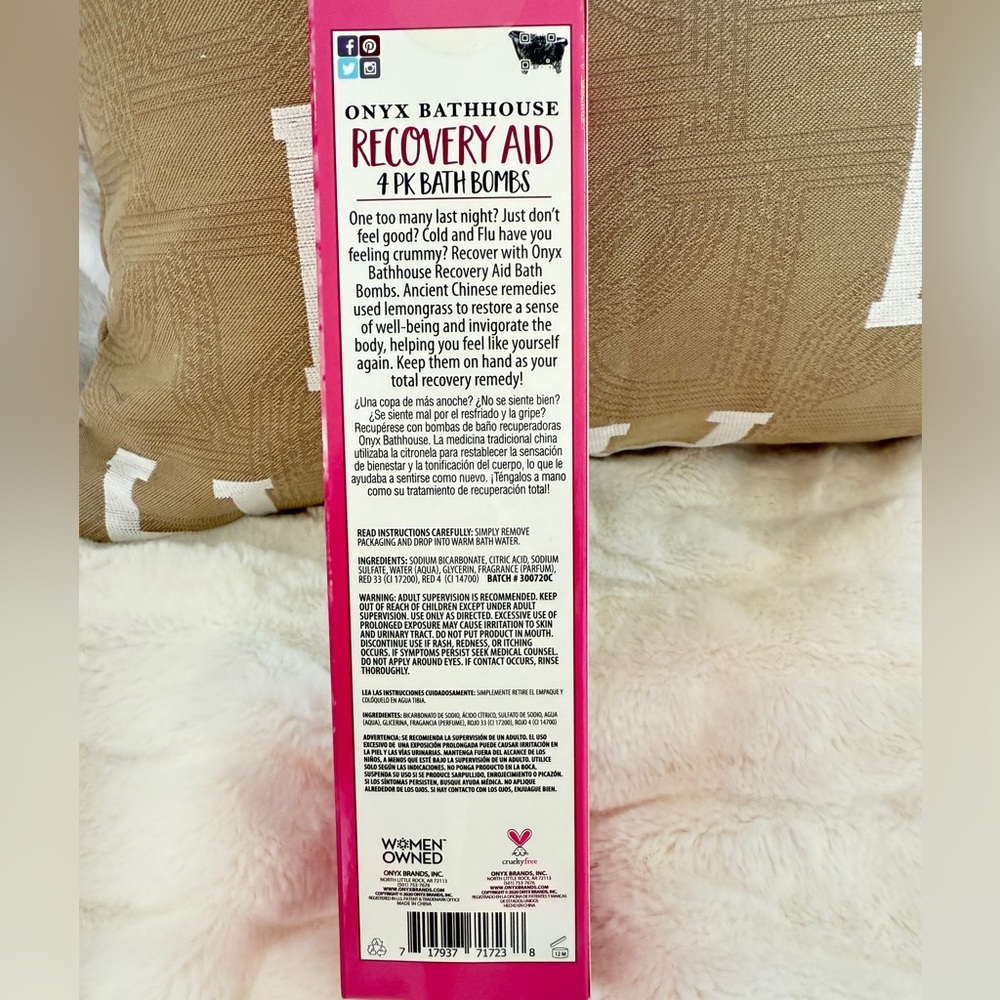 Pink Recovery Aid Bath Bombs - Picture 4 of 7